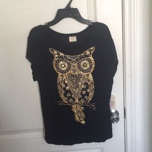 Navy blue owl shirt